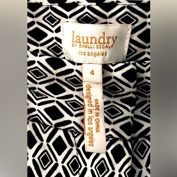 Laundry by Shelli Segal Geometric Cropped Pant Women’s size 4 - Picture 3 of 5